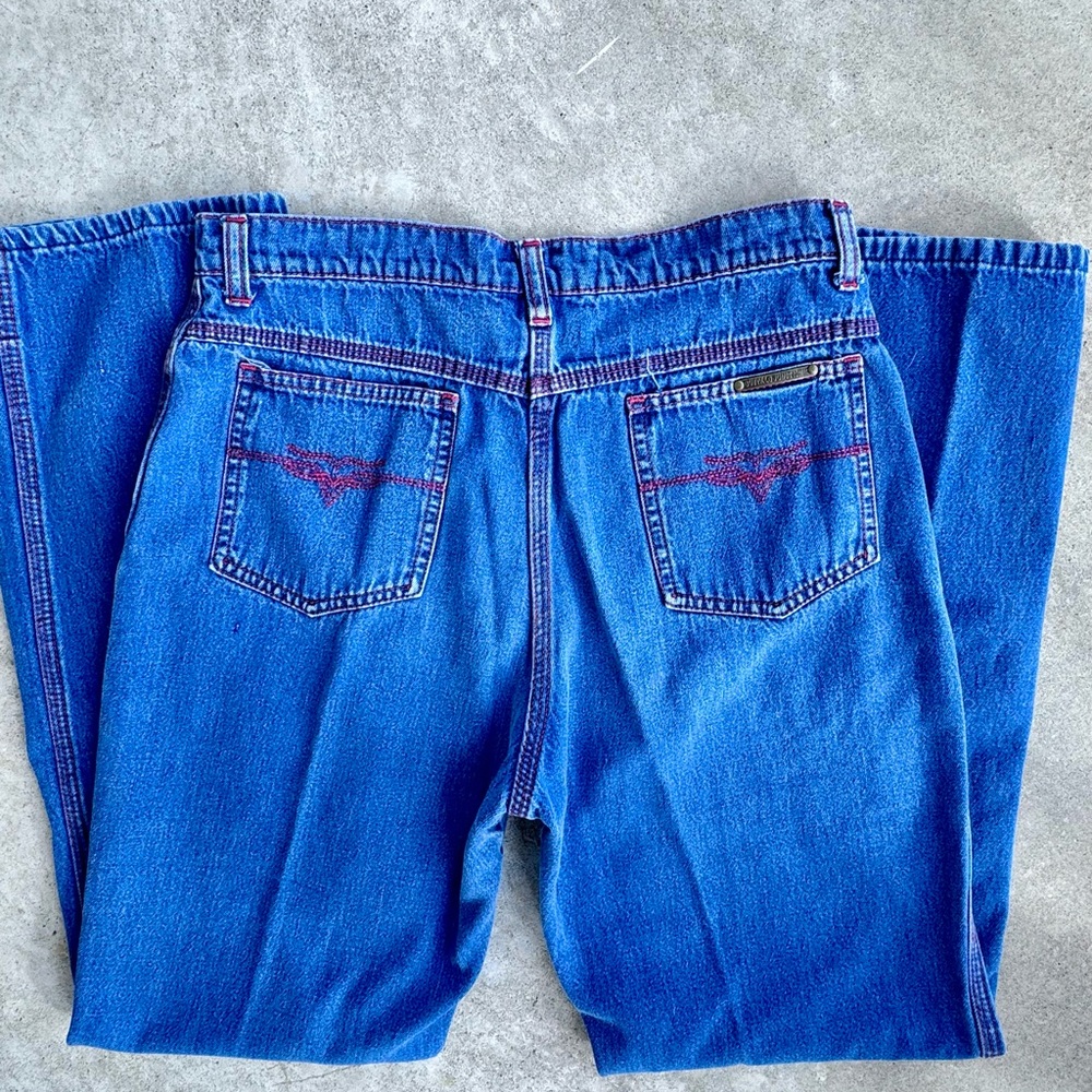 90s Buffalo Junction Vintage Jeans w/ Red Detailing